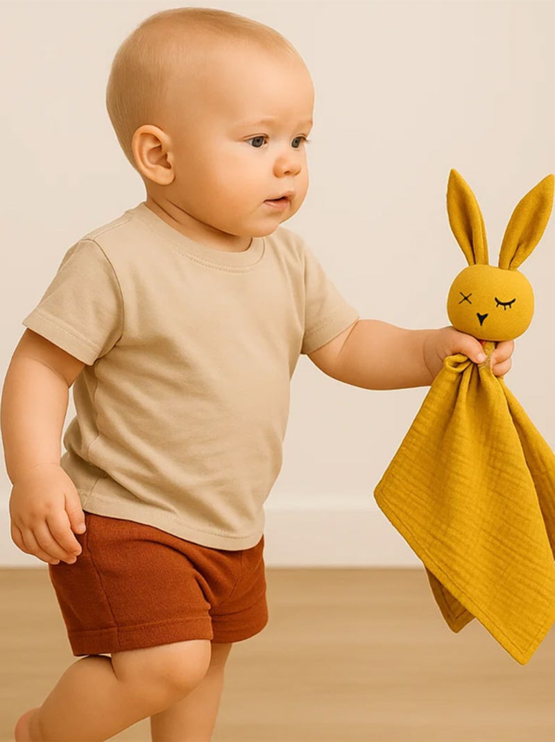 Doudou in mussola di cotone biologico Beige - Kiabi