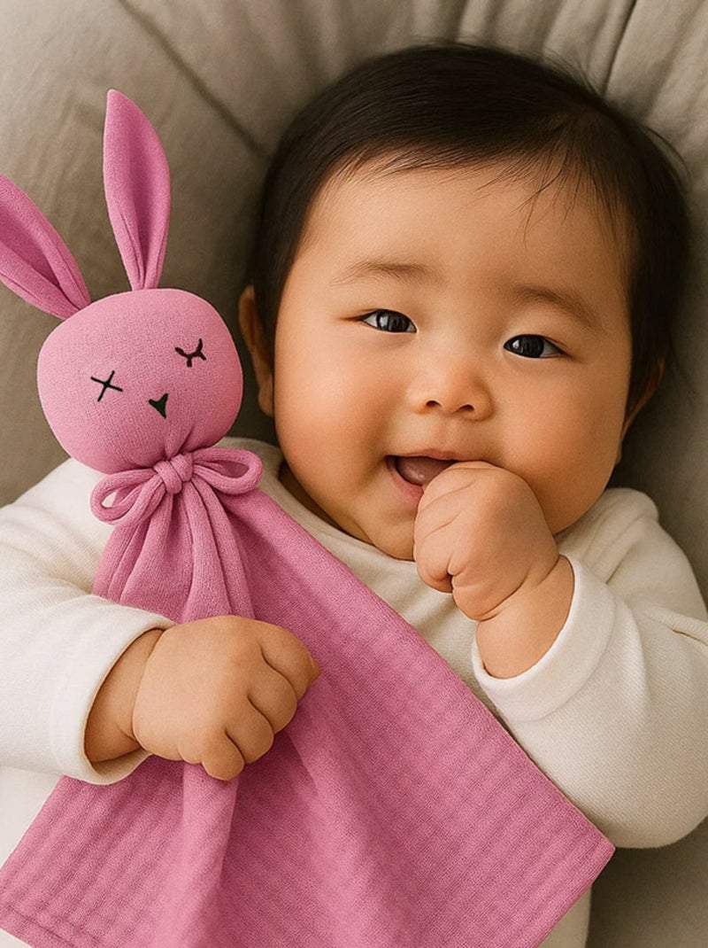 Doudou in mussola di cotone biologico Rosa - Kiabi