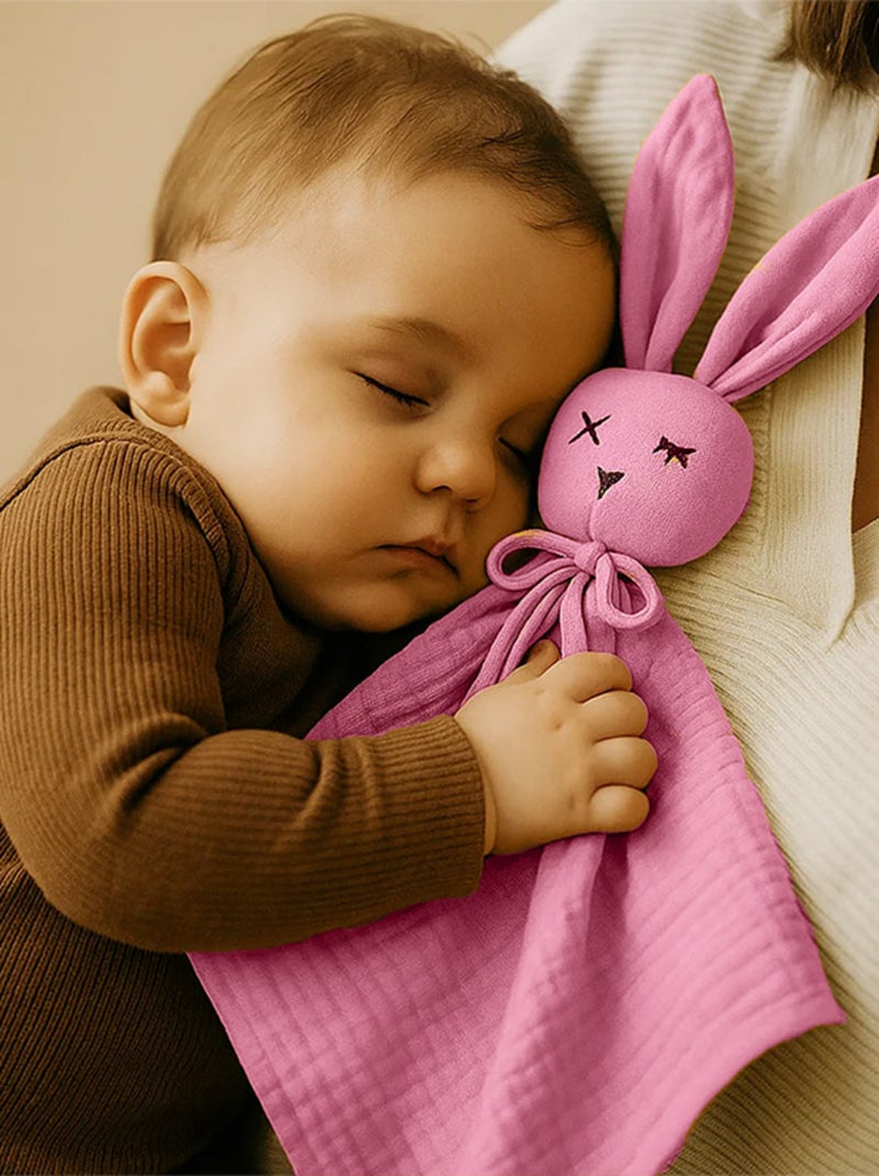 Doudou in mussola di cotone biologico Rosa - Kiabi