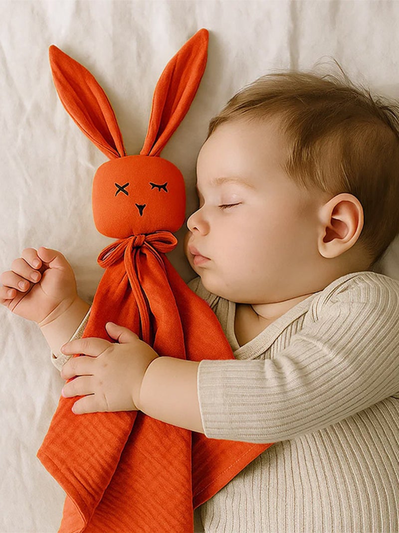 Doudou in mussola di cotone biologico Rosso - Kiabi