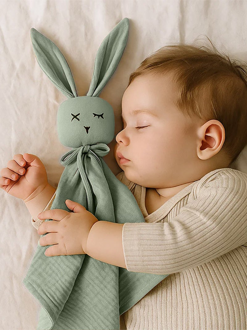 Doudou in mussola di cotone biologico Verde - Kiabi