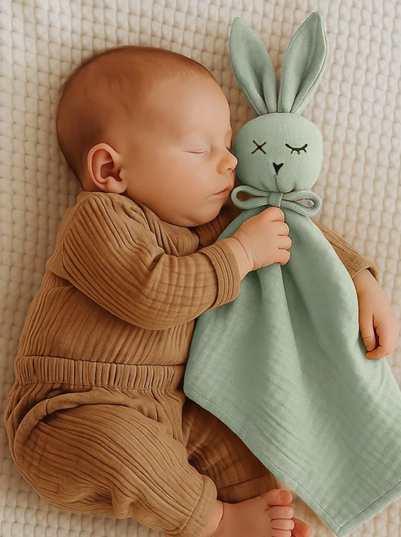 Doudou in mussola di cotone biologico Verde - Kiabi