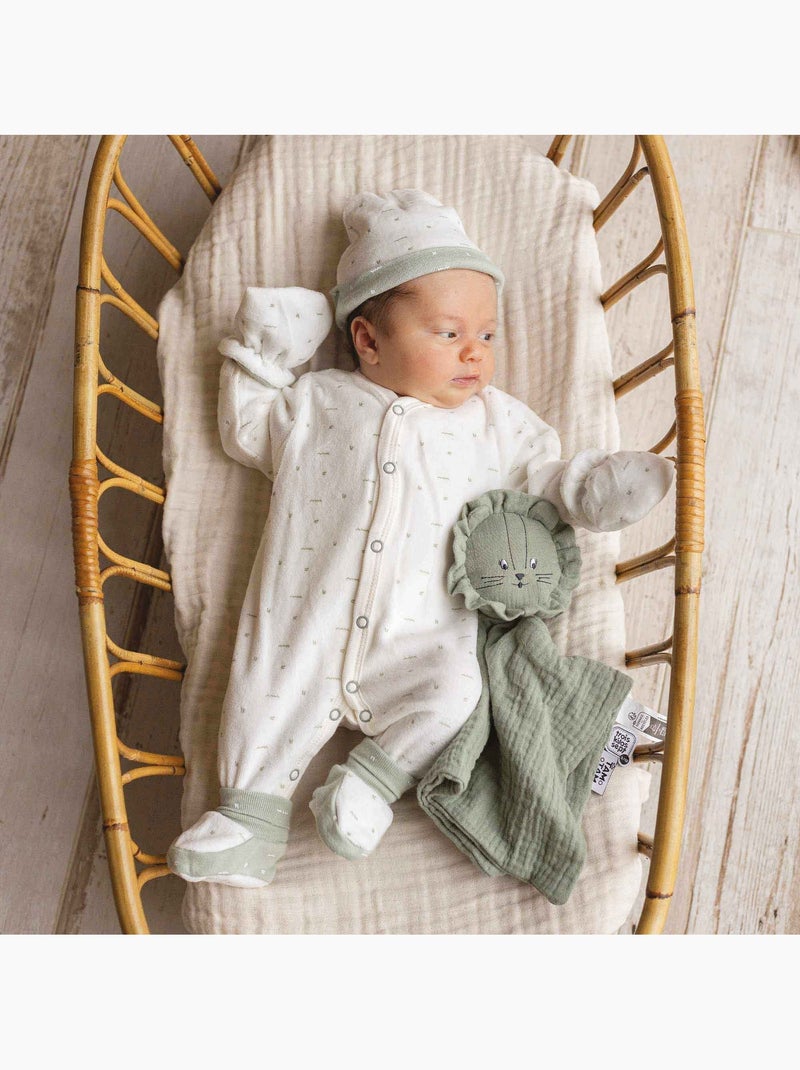 Doudou in mussola di cotone Verde chiaro - Kiabi