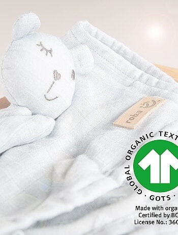 Doudou orsetto in cotone bio certificato Oeko‑Tex – "Roba Lil Planet