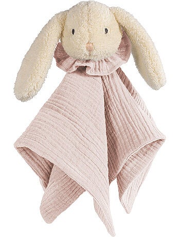 Doudou piatto con coniglietto in mussola di cotone | Walking Mum