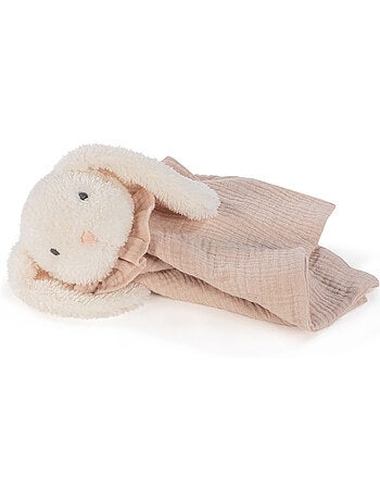 Doudou piatto con coniglietto in mussola di cotone | Walking Mum