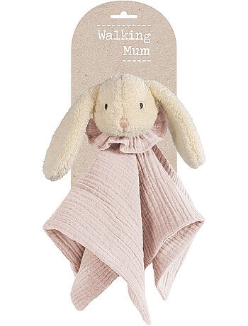 Doudou piatto con coniglietto in mussola di cotone | Walking Mum