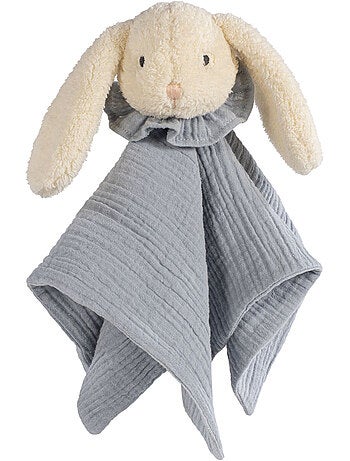 Doudou piatto con coniglietto in mussola di cotone | walking mum | walking mum