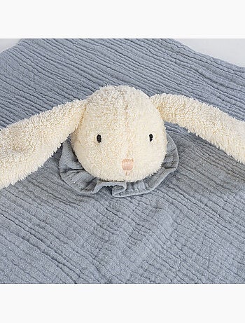Doudou piatto con coniglietto in mussola di cotone | walking mum | walking mum
