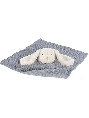 Doudou piatto con coniglietto in mussola di cotone | walking mum | walking mum