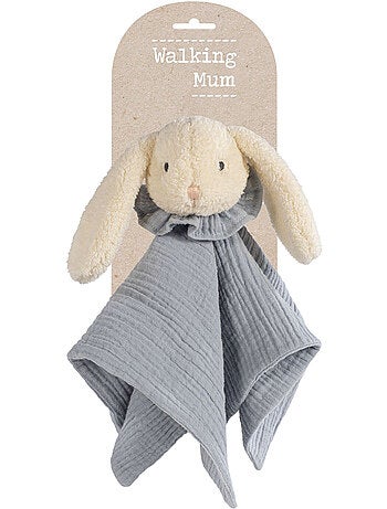 Doudou piatto con coniglietto in mussola di cotone | walking mum | walking mum
