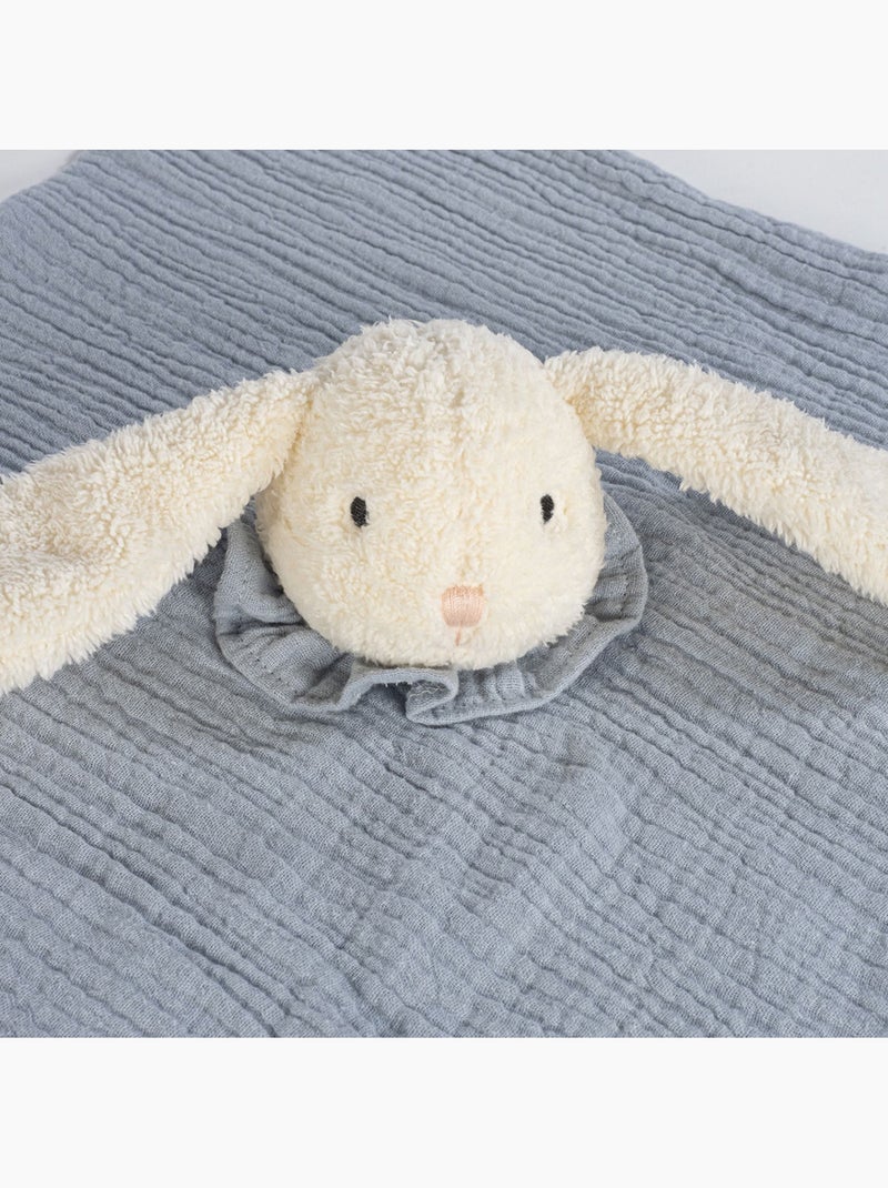 Doudou piatto con coniglietto in mussola di cotone | walking mum | walking mum Grigio - Kiabi