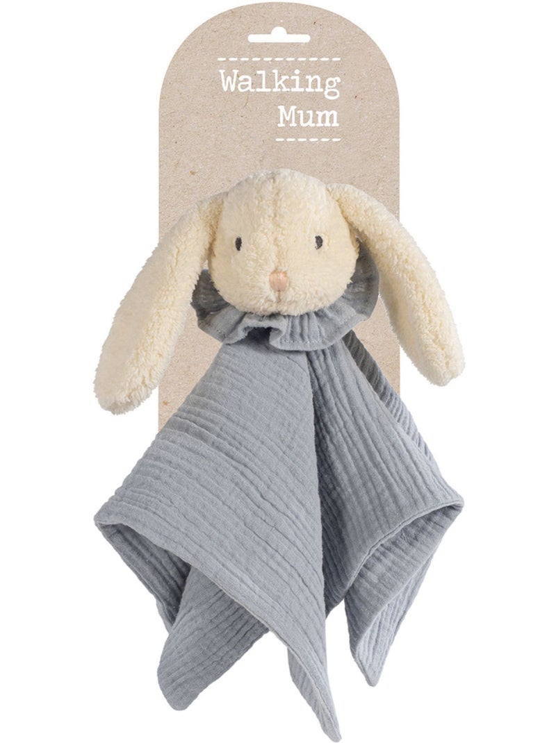Doudou piatto con coniglietto in mussola di cotone | walking mum | walking mum Grigio - Kiabi