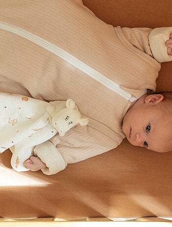 Doudou rotondo a fazzoletto in mussola di cotone - modello ippopotamo
