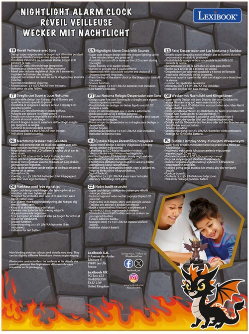 Drago Luce notturna Sveglia con suoni - Kiabi