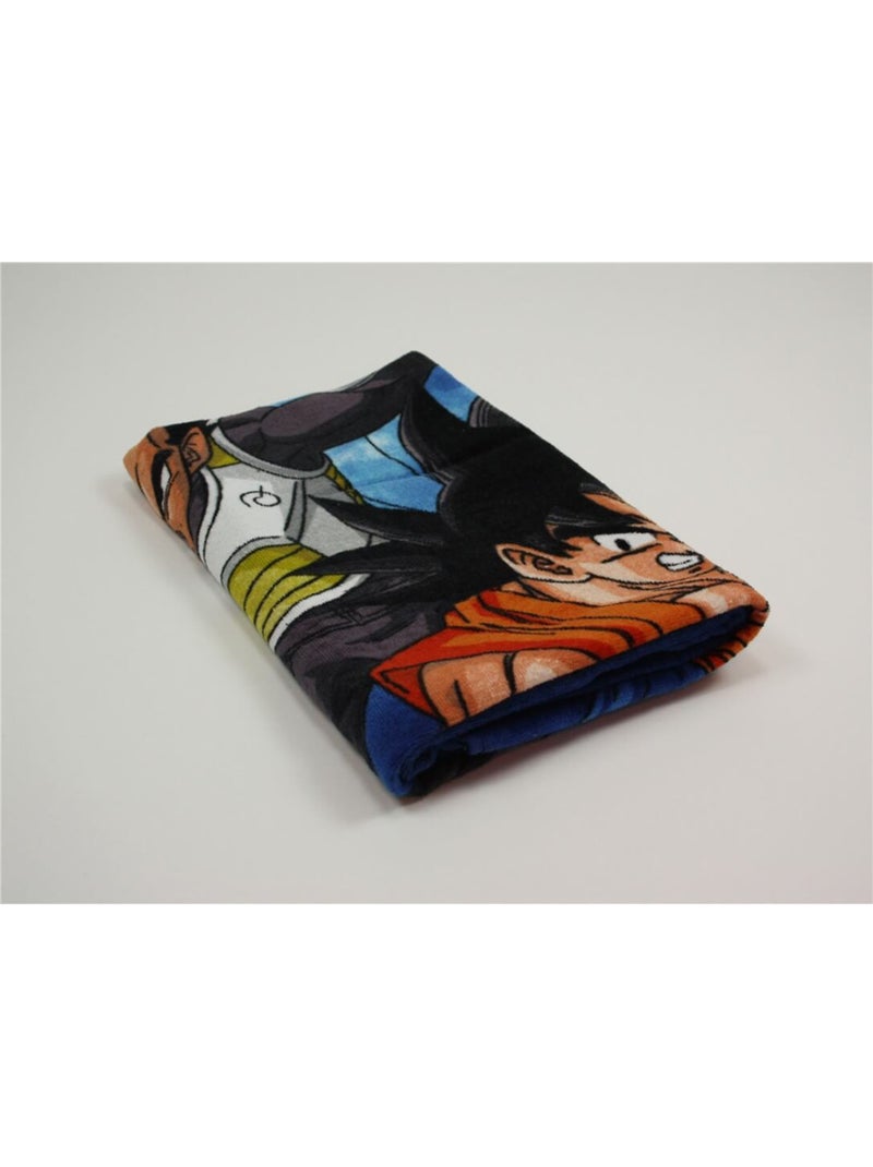 Dragon Ball Super, Asciugamano da Bagno Bambino Stampato 100% Cotone, GOKU e VEGETA Blu - Kiabi