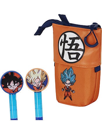 Dragon Ball Super Astuccio Cute + 2 Penne Gel Cancellabili, Multicolore