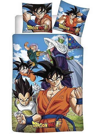 Dragon Ball Super, Set di Biancheria da Letto per Bambini Stampato Reversibile 100% Cotone, GOKU