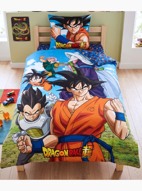 Dragon Ball Super, Set di Biancheria da Letto per Bambini Stampato Reversibile 100% Cotone, GOKU - Kiabi Dragon Ball Super, Set di Biancheria da Letto per Bambini Stampato Reversibile 100% Cotone, GOKU - Kiabi