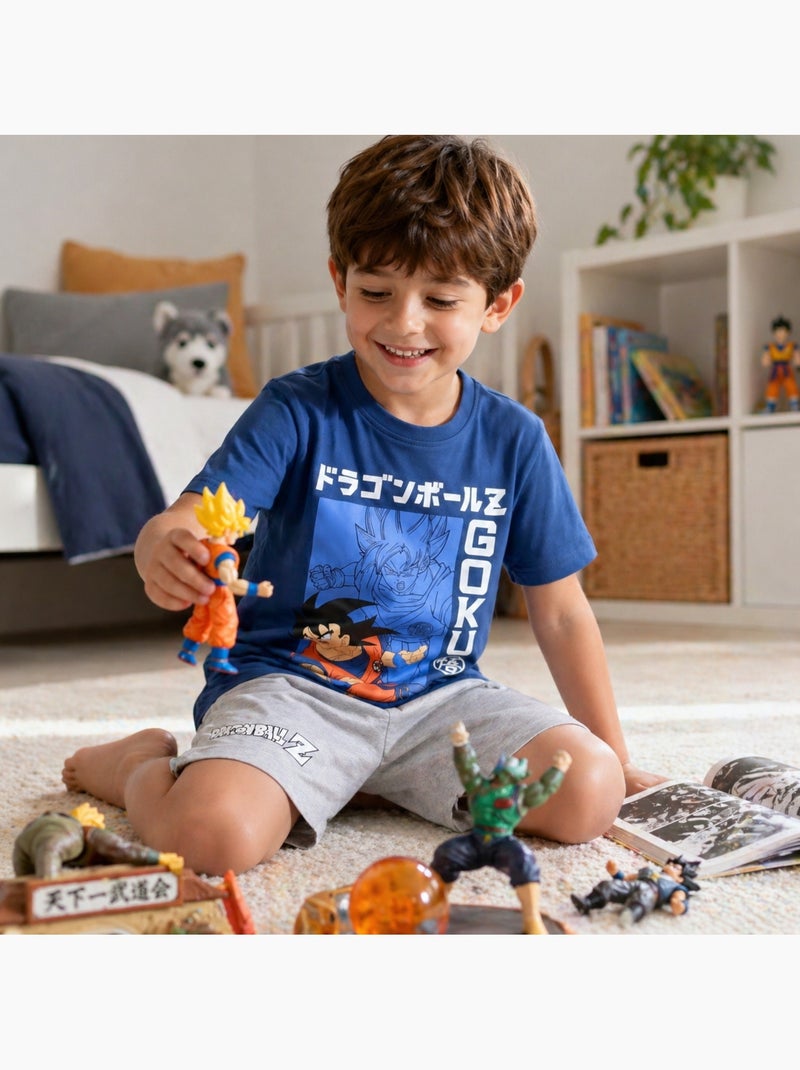 Dragon Ball Z - Completo maglietta e short bambino Blu marino - Kiabi