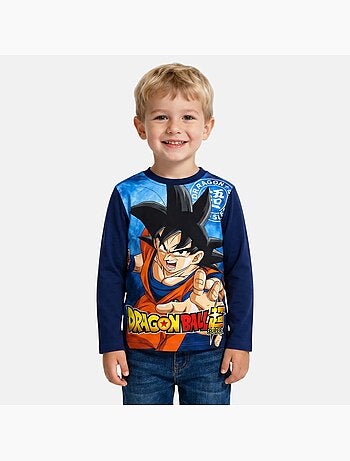 Dragon ball z - maglietta a maniche lunghe con stampa, collo rotondo