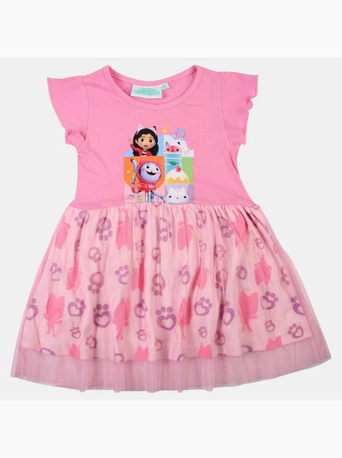 Dreamworks - abito stampato a maniche corte, gonna in tulle - Kiabi