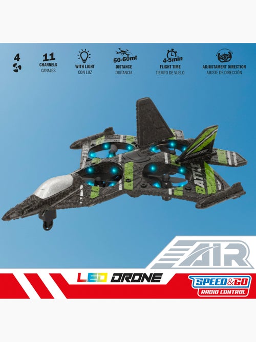 Drone da combattimento telecomandato da 25 cm con rotazione a 360° e giroscopio speed & go - Kiabi