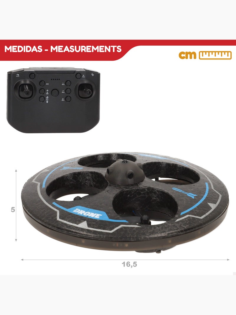 Drone giocattolo circolare telecomandato con rotazione a 360° e giroscopio speed & go N/D - Kiabi