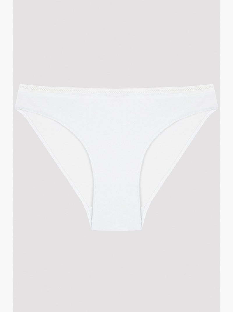Easy cotone trim slip penti Bianco - Kiabi