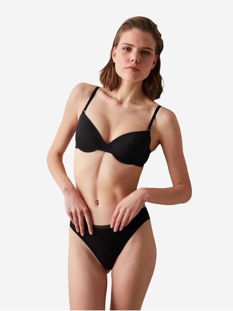 Easy cotone trim slip penti Nero - Kiabi