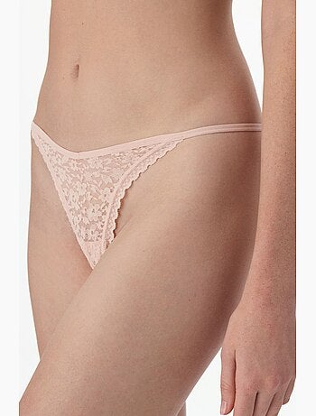 Easy pizzo scollo a v floreale tanga penti