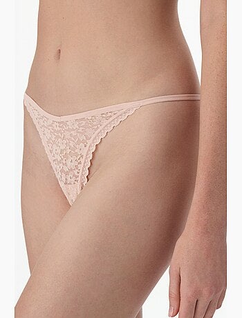 Easy pizzo scollo a v floreale tanga penti