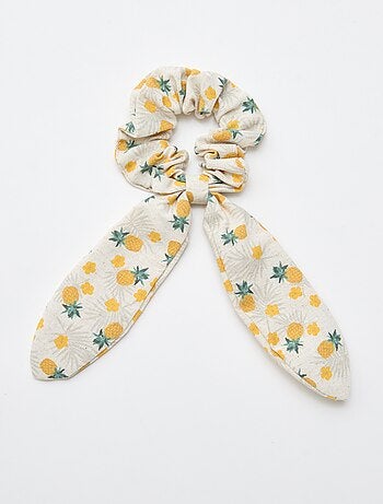 Elastico per capelli ananas con fiocco lungo
