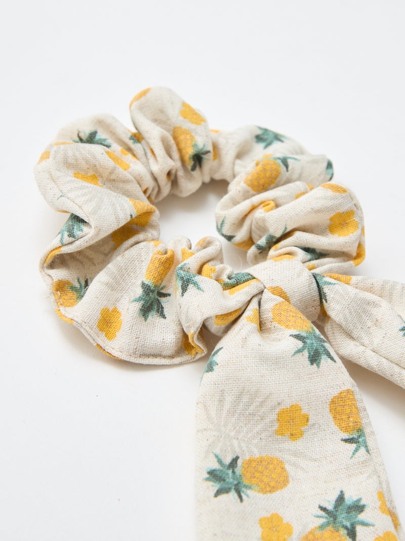 Elastico per capelli ananas con fiocco lungo Giallo - Kiabi