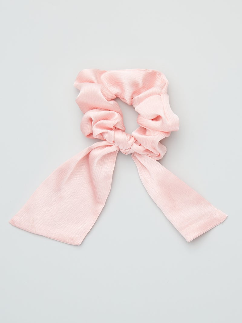 Elastico per capelli con nastro satinato ROSA - Kiabi