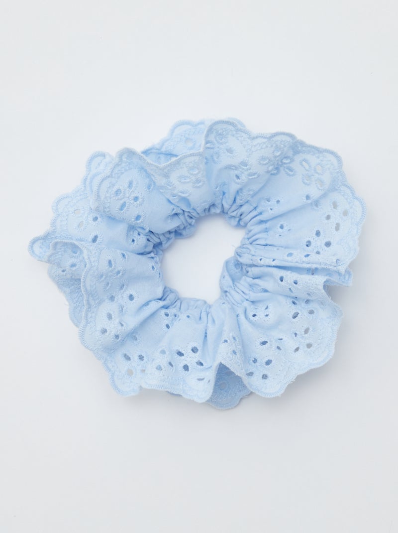Elastico per capelli ricamo punto inglese BLU - Kiabi