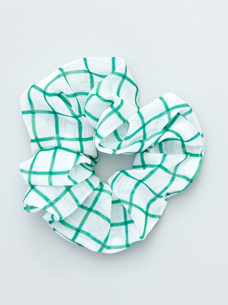 Elastico scrunchie per capelli stampato VERDE - Kiabi