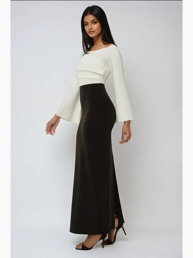 Elegante abito lungo su misura esclusivo hiccup Nero - Kiabi