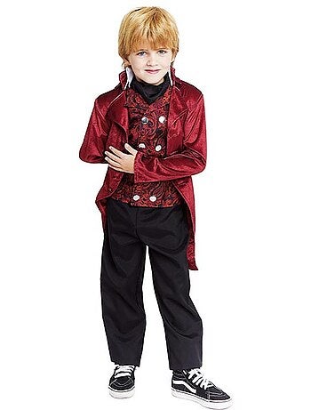Elegante costume da duca inglese color bordeaux