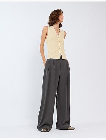 Eleganti pantaloni plissati, mo fashion