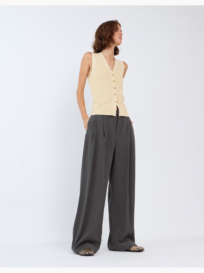 Eleganti pantaloni plissati, mo fashion Grigio - Kiabi