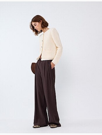 Eleganti pantaloni plissati, mo fashion