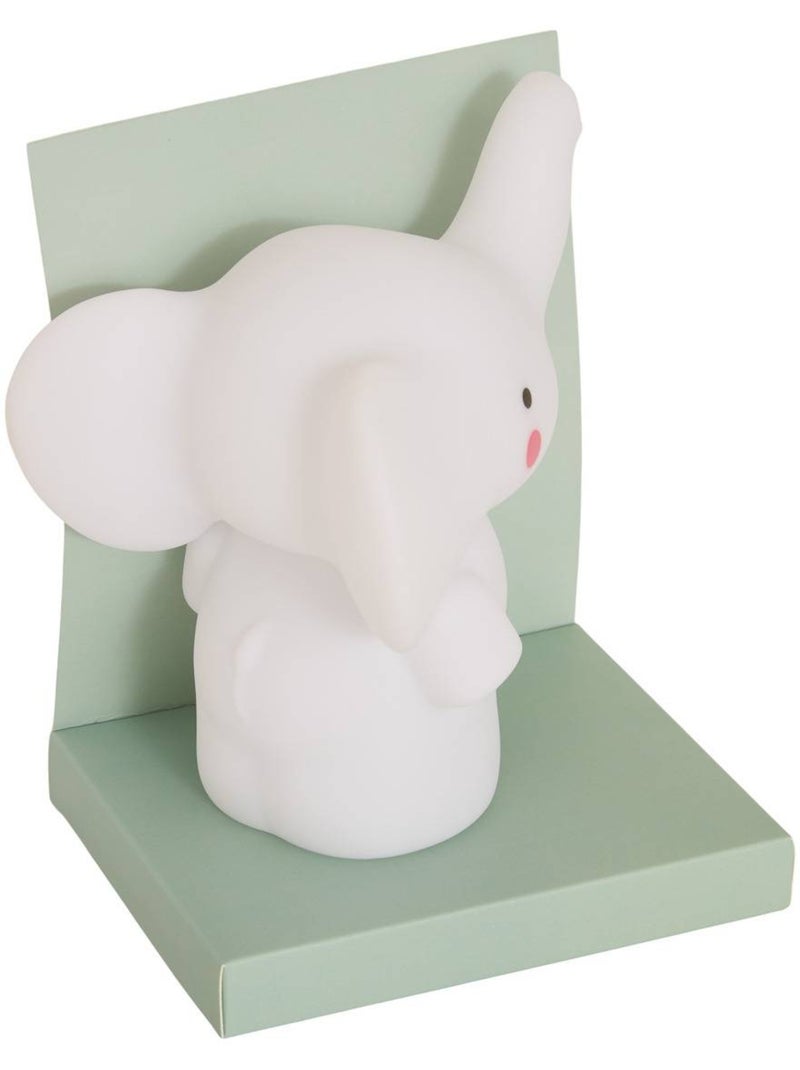 Elephant child nightlight softy white 14,5x13x10,5 cm Bianco - Kiabi