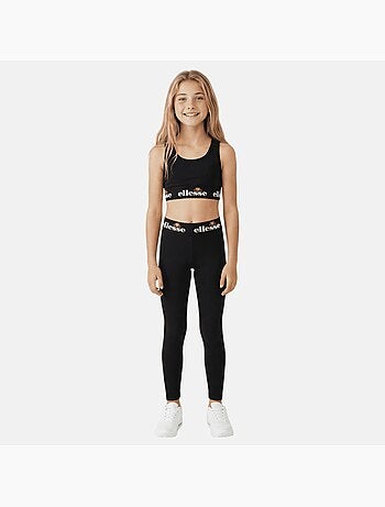 Ellesse - Completo bambina composto da t shirt corto reggiseno sportivo e leggings