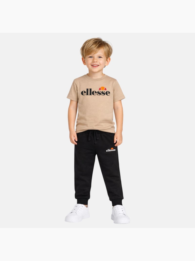 Ellesse - Completo bambino 3 pezzi composto da due t shirt e un pantalone da jogging Beige - Kiabi