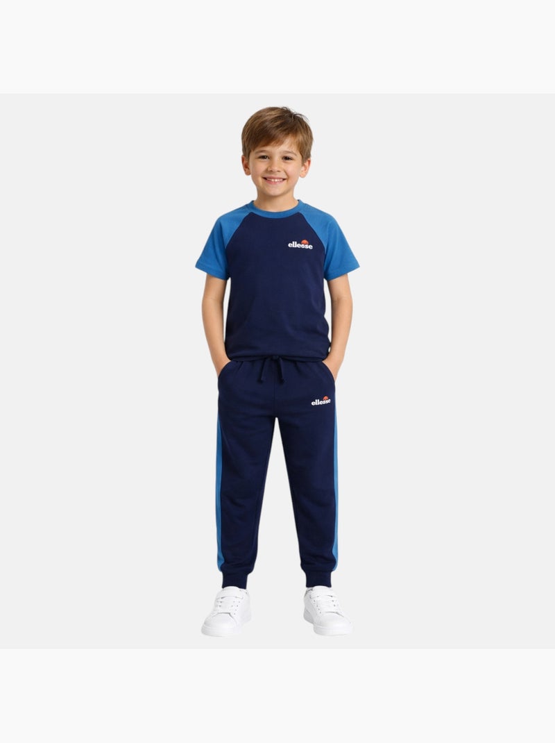 Ellesse - Completo bambino 3 pezzi composto da due t shirt e un pantalone da jogging Blu marino - Kiabi