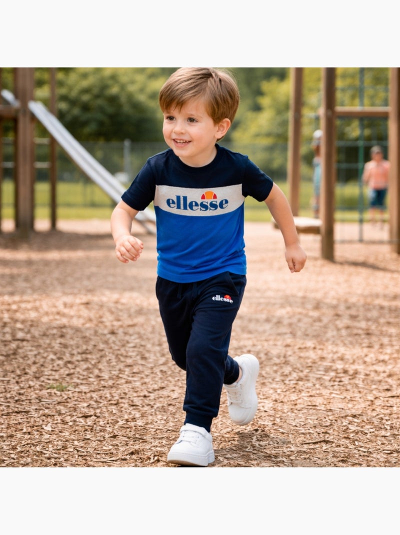 Ellesse - Completo bambino 3 pezzi composto da due t shirt e un pantalone da jogging Blu - Kiabi