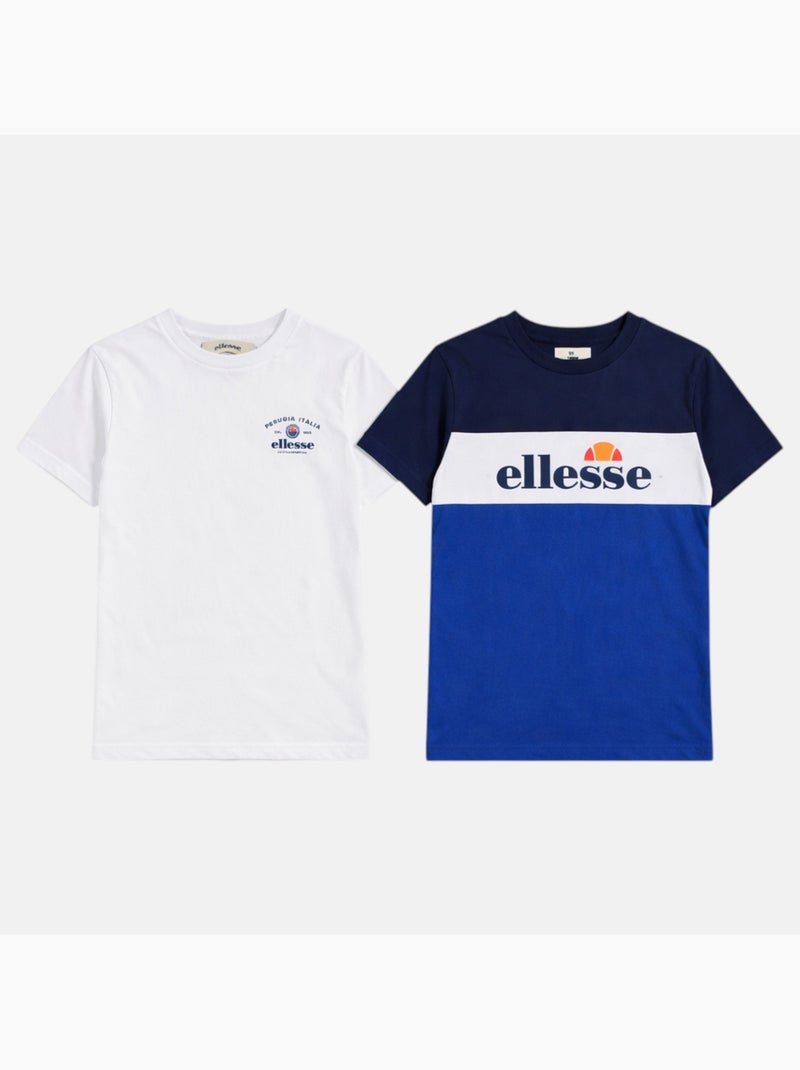Ellesse - Completo bambino 3 pezzi composto da due t shirt e un pantalone da jogging Blu - Kiabi