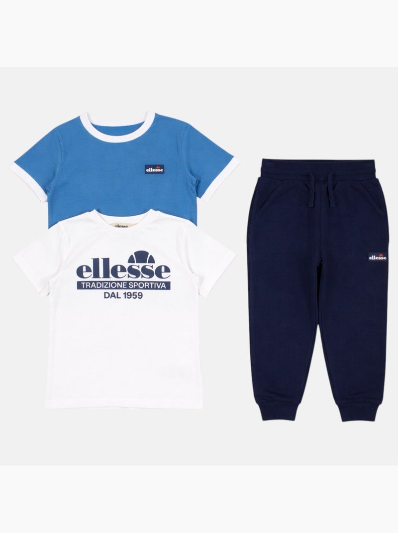 Ellesse - Completo bambino composto da due t shirt e un pantalone Bianco - Kiabi