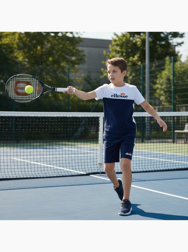 Ellesse - Completo bambino pratico e alla moda composto da due t shirt e un pantaloncino Blu marino - Kiabi